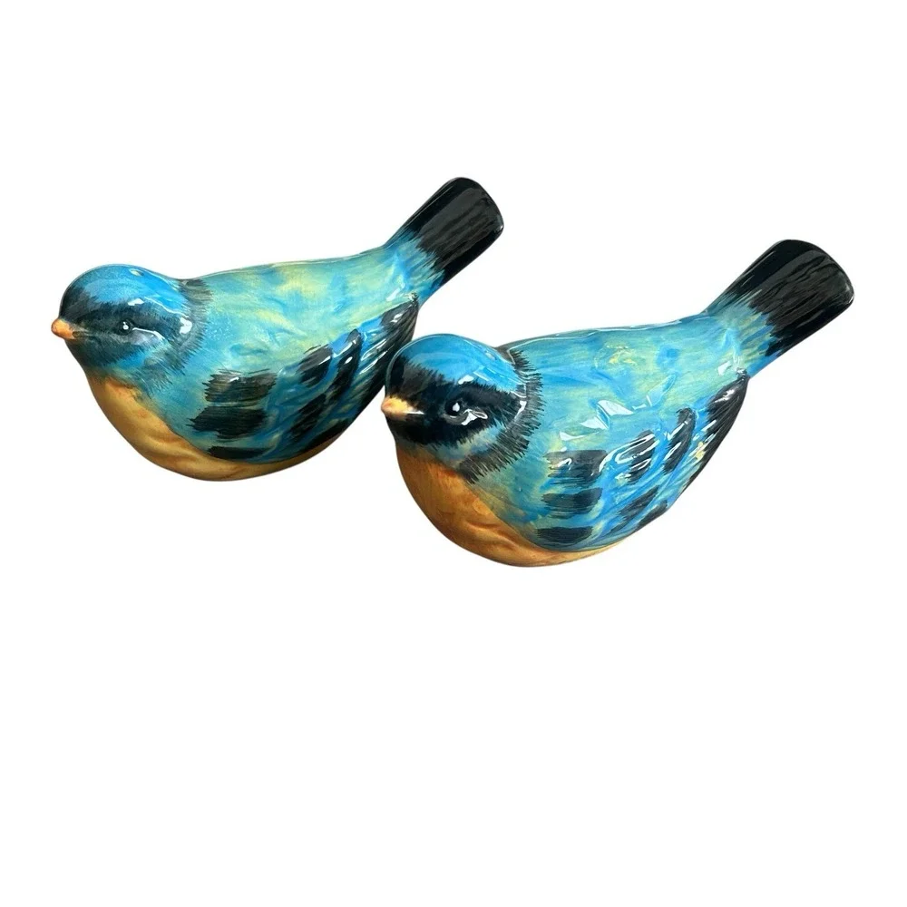 Certified International Spring Meadow Tray Bluebird Figural Salt Pepper‎ Shakers